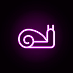 snail neon icon. Elements of autumn set. Simple icon for websites, web design, mobile app, info graphics