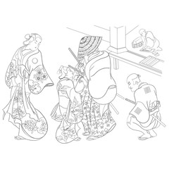 japanese colouring page