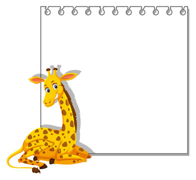 Giraffe on note template