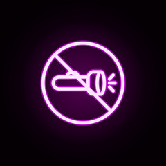 lamp ban neon icon. Elements of ban set. Simple icon for websites, web design, mobile app, info graphics