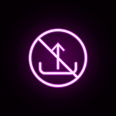 ban downloading neon icon. Elements of ban set. Simple icon for websites, web design, mobile app, info graphics
