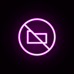 ban folder neon icon. Elements of ban set. Simple icon for websites, web design, mobile app, info graphics