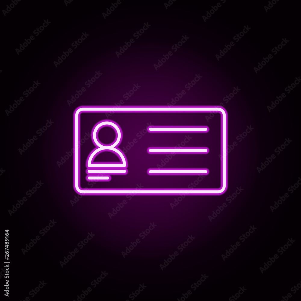 Poster information user neon icon. elements of data secutity set. simple icon for websites, web design, mob