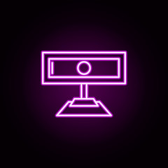 Surveillance Camera neon icon. Elements of data secutity set. Simple icon for websites, web design, mobile app, info graphics