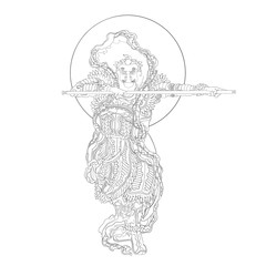 japanese colouring page