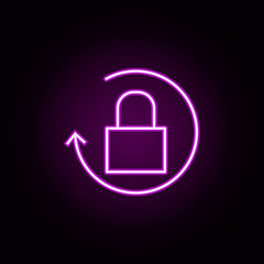 protection neon icon. Elements of e-commerce set. Simple icon for websites, web design, mobile app, info graphics