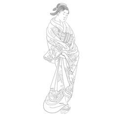 japanese colouring page