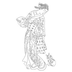 japanese colouring page