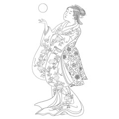 japanese colouring page