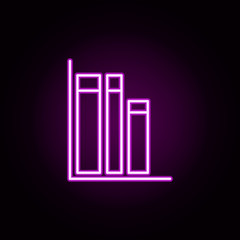 bookshelf neon icon. Elements of education set. Simple icon for websites, web design, mobile app, info graphics