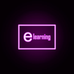 online reading neon icon. Elements of education set. Simple icon for websites, web design, mobile app, info graphics