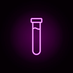 flask neon icon. Elements of education set. Simple icon for websites, web design, mobile app, info graphics
