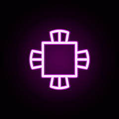 table neon icon. Elements of furnitures set. Simple icon for websites, web design, mobile app, info graphics
