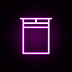 double bedroom neon icon. Elements of furnitures set. Simple icon for websites, web design, mobile app, info graphics