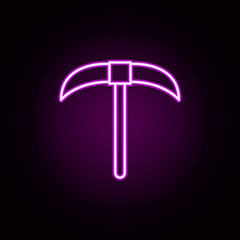 pick neon icon. Elements of halloween set. Simple icon for websites, web design, mobile app, info graphics