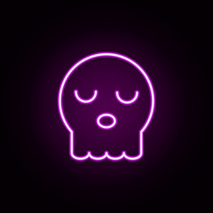 ghost neon icon. Elements of halloween set. Simple icon for websites, web design, mobile app, info graphics