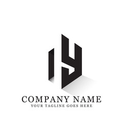 NY initial letter logo design - negative space vector, can used this logo for finance, business,technology, industry