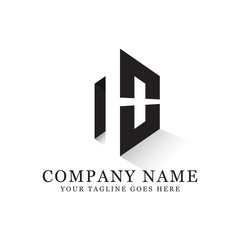 Obraz premium NO initial letter logo design - negative space vector, can used this logo for finance, business,technology, industry