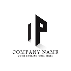 Fototapeta premium NP initial letter logo design - negative space vector, can used this logo for finance, business,technology, industry