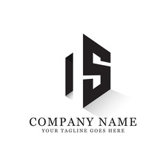 NS initial letter logo design - negative space vector, can used this logo for finance, business,technology, industry