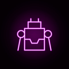 robot neon icon. Elements of internet things set. Simple icon for websites, web design, mobile app, info graphics
