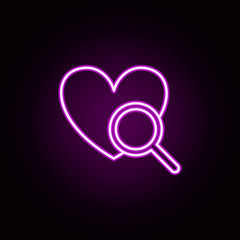 Heart medical neon icon. Elements of medical set. Simple icon for websites, web design, mobile app, info graphics