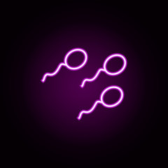 Sperm  neon icon. Elements of medical set. Simple icon for websites, web design, mobile app, info graphics