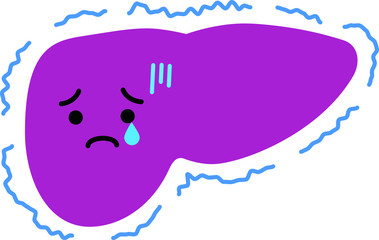 Illustration of a cute liver set