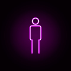 man neon icon. Elements of Minimal universal theme set. Simple icon for websites, web design, mobile app, info graphics