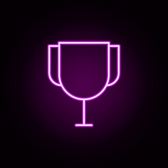 trophy neon icon. Elements of Minimal universal theme set. Simple icon for websites, web design, mobile app, info graphics