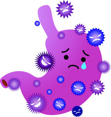 Illustration of a cute stomach 