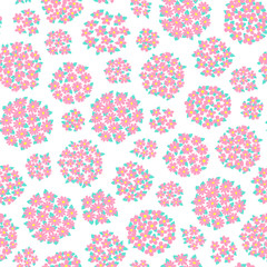 Abstract pretty flower seamless pattern