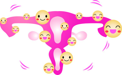 Illustration of a cute uterus