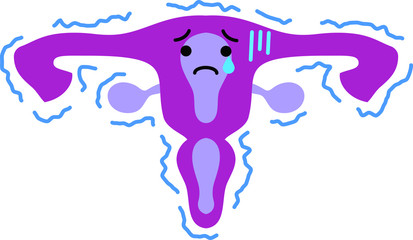 Illustration of a cute uterus