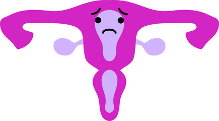 Illustration of a cute uterus