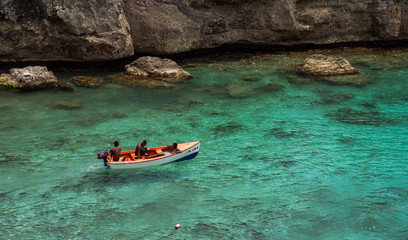 Local fishing boat Views around the Caribbean Island of Curacao