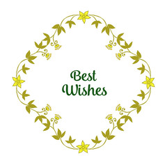 Fototapeta premium Vector illustration various pattern art leaf flower frame with card best wishes