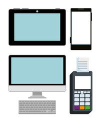 set banking technology with dataphone payment and transaction