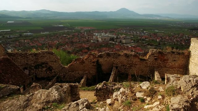 The ruins of the Castle of Rasnov, Romania. It's built between 1211-1225 by Teutonic Knights between Wallachia and Transylvania
