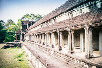 Ancient temple of Angkor Wat, Siem Reap, Kingdom of Cambodia.