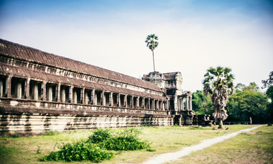 Ancient temple of Angkor Wat, Siem Reap, Kingdom of Cambodia.