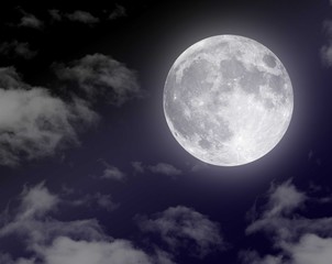 Obraz na płótnie Canvas 夜空の月