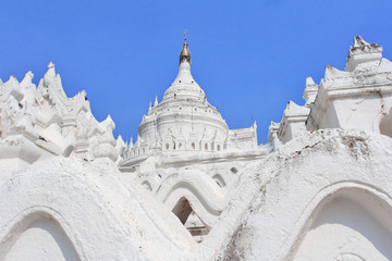 The Hsinbyume Paya Pagoda built in by Bagyidaw. It is dedicated to the memory of his first consort is famous tourist attraction in Sagaing Region, Myanmar.