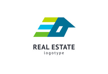 Obraz premium Abstract real estate agent logo icon vector design. Rent, sale of real estate vector logo, House cleaning, home security, real estate auction. Vector building logo concept.