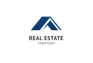 Abstract real estate agent logo icon vector design. Rent, sale of real estate vector logo, House cleaning, home security, real estate auction. Vector building logo concept.