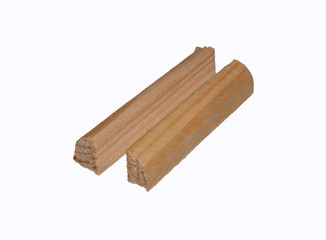 wooden block isolated on white background
