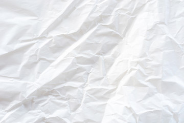 white crumpled paper texture background