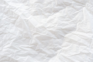 white crumpled paper texture background