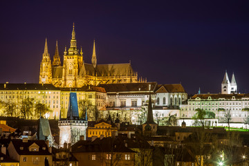 Obraz premium Prague cityscape at twilight