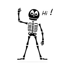 Hi skeleton icon.Vector concept illustration for design.